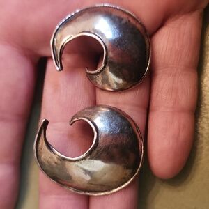 Or Paz Sterling Silver Crescent Earrings